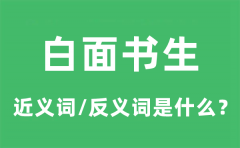 <b>白面书生的近义词和反义词是什么_白面书生是什么意思?</b>