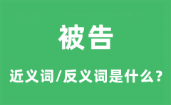 被告的近义词和反义词是什么_被告是什么意思?