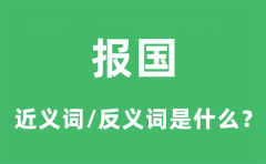 报国的近义词和反义词是什么_报国是什么意思?