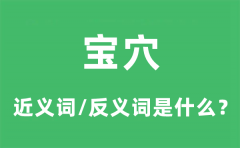 宝穴的近义词和反义词是什么_宝穴是什么意思?