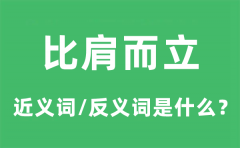 比肩而立的近义词和反义词是什么_比肩而立是什么意思?