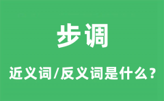 步调的近义词和反义词是什么_步调是什么意思?
