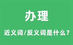 办理的近义词和反义词是什么_办理是什么意思?