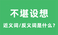 不堪设想的近义词和反义词是什么_不堪设想是什么意思?