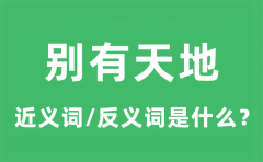 别有天地的近义词和反义词是什么_别有天地是什么意思?