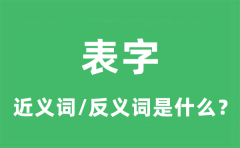 表字的近义词和反义词是什么_表字是什么意思?