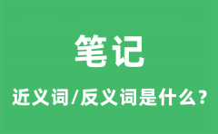 笔记的近义词和反义词是什么_笔记是什么意思?