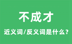 不成才的近义词和反义词是什么_不成才是什么意思?