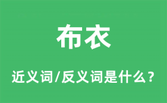 布衣的近义词和反义词是什么_布衣是什么意思?