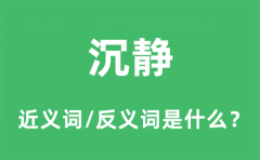 沉静的近义词和反义词是什么_沉静是什么意思?