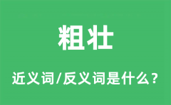 粗壮的近义词和反义词是什么_粗壮是什么意思?