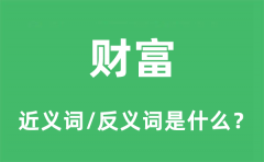 财富的近义词和反义词是什么_财富是什么意思?