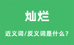 灿烂的近义词和反义词是什么_灿烂是什么意思?