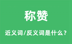 称赞的近义词和反义词是什么_称赞是什么意思?