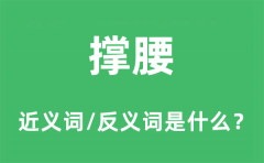 撑腰的近义词和反义词是什么_撑腰是什么意思?
