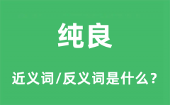 纯良的近义词和反义词是什么_纯良是什么意思?