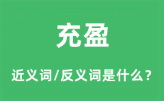 充盈的近义词和反义词是什么_充盈是什么意思?