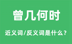曾几何时的近义词和反义词是什么_曾几何时是什么意思?