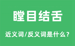 瞠目结舌的近义词和反义词是什么_瞠目结舌是什么意思?