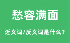 愁容满面的近义词和反义词是什么_愁容满面是什么意思?
