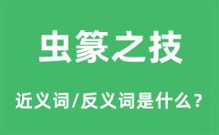 虫篆之技的近义词和反义词是什么_虫篆之技是什么意思?