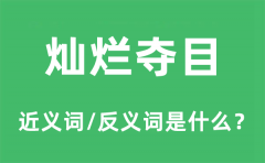 灿烂夺目的近义词和反义词是什么_灿烂夺目是什么意思?