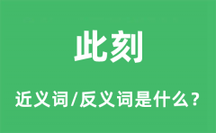 此刻的近义词和反义词是什么_此刻是什么意思?