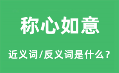 称心如意的近义词和反义词是什么_称心如意是什么意思?