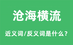 沧海横流的近义词和反义词是什么_沧海横流是什么意思?