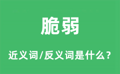脆弱的近义词和反义词是什么_脆弱是什么意思?