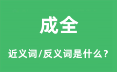 成全的近义词和反义词是什么_成全是什么意思?