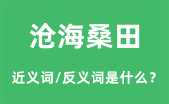 沧海桑田的近义词和反义词是什么_沧海桑田是什么意思?