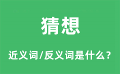 猜想的近义词和反义词是什么_猜想是什么意思?