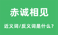 赤诚相见的近义词和反义词是什么_赤诚相见是什么意思?