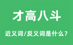 才高八斗的近义词和反义词是什么_才高八斗是什么意思?