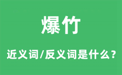 爆竹的近义词和反义词是什么_爆竹是什么意思?