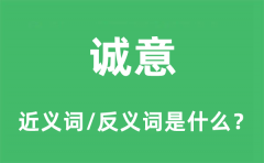诚意的近义词和反义词是什么_诚意是什么意思?