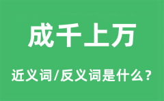 成千上万的近义词和反义词是什么_成千上万是什么意思?