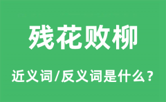 残花败柳的近义词和反义词是什么_残花败柳是什么意思?