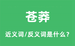苍莽的近义词和反义词是什么_苍莽是什么意思?