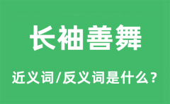 长袖善舞的近义词和反义词是什么_长袖善舞是什么意思?