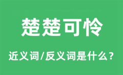 楚楚可怜的近义词和反义词是什么_楚楚可怜是什么意思?