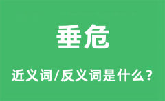垂危的近义词和反义词是什么_垂危是什么意思?