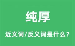 纯厚的近义词和反义词是什么_纯厚是什么意思?