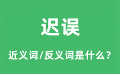 迟误的近义词和反义词是什么_迟误是什么意思?