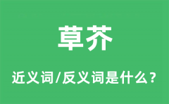 草芥的近义词和反义词是什么_草芥是什么意思?