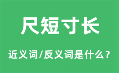 尺短寸长的近义词和反义词是什么_尺短寸长是什么意思?