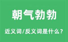 朝气勃勃的近义词和反义词是什么_朝气勃勃是什么意思?