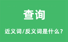 查询的近义词和反义词是什么_查询是什么意思?