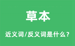 草本的近义词和反义词是什么_草本是什么意思?